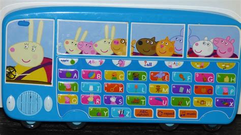 Peppa Pig Phonics Alphabet ABC learning activity Bus toy review - YouTube