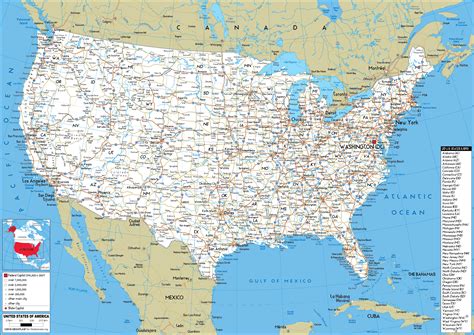 US Road Map Usa road network map - WorldMap US