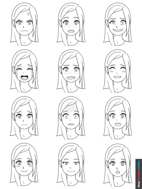 How to Draw Anime and Manga Facial Expressions - Easy Step by Step Tutorial