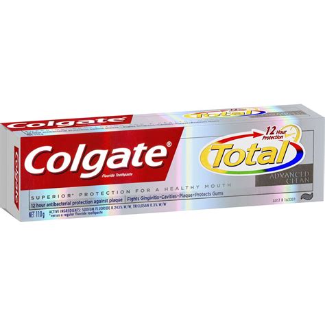 Colgate Total Advanced Clean Fluoride Toothpaste 110g | Woolworths