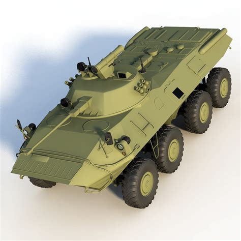 military carrier btr-80 3d model