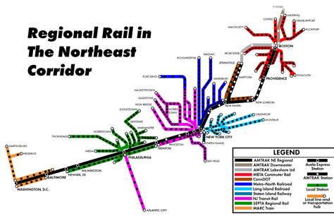 Northeast Corridor Commuter Rail map : MapPorn