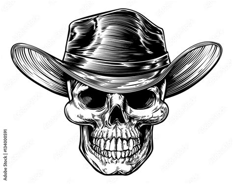 Skull With Cowboy Hat