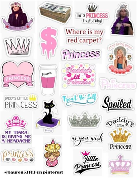 Princess Sticker Pack | Princess sticker, Aesthetic stickers, Money ...