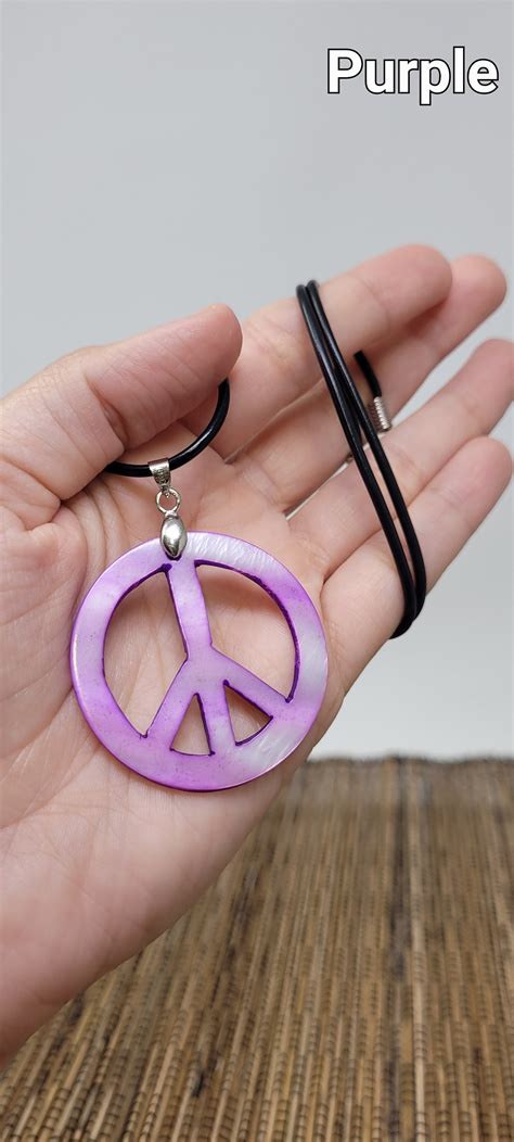 Peace Necklace Peace Sign Necklace Peace Symbol Necklace - Etsy