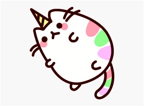 Transparent Fat Cat Clipart - Unicorn Cute Pusheen Cat , Free ...