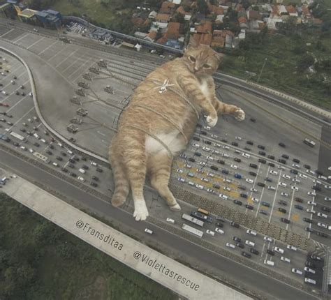 This Guy Photoshops Cats Into Giants And The Result Is Meow-nificent ...