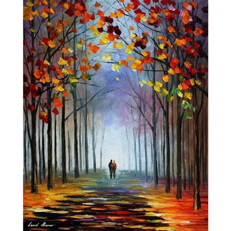 AUTUMN FOGGY DAY - oil painting | Free Shipping