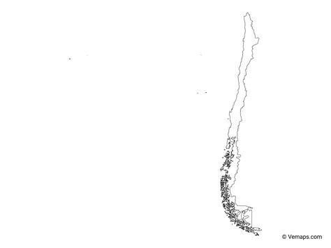 Outline Map of Chile | Free Vector Maps