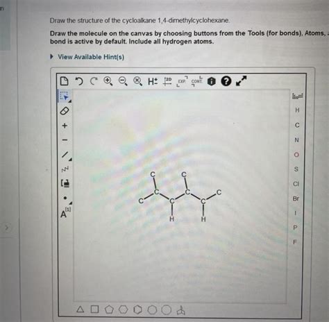 draw the structure of the cycloalkane 1 4 dimethylcyclohexane ...