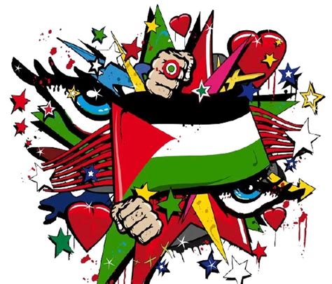 Graffiti Of Flags 13 Palestine Gaza Graffiti Boy Painting by Roberts ...