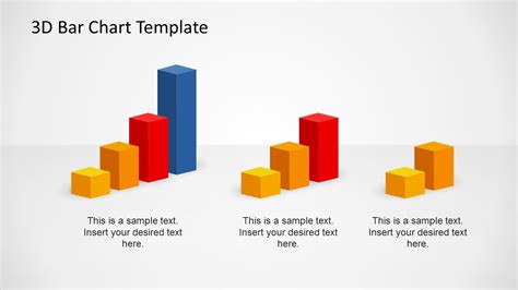 3D Bar Chart Template Design for PowerPoint with 4 Bars - SlideModel