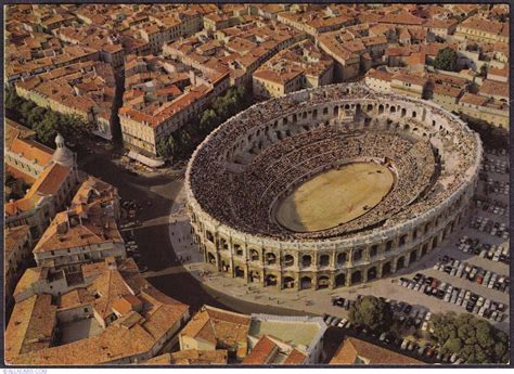 Nimes - Aerial View of the Arena (1973), Nîmes - France - Postcard - 1253