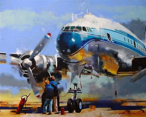 Aircraft painting, Aircraft art, Vintage airline posters