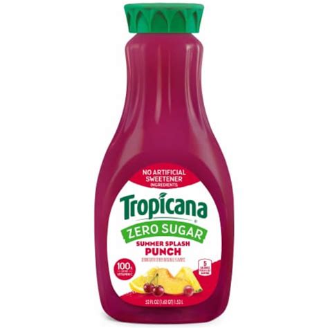 Tropicana Zero Sugar Summer Splash Punch Fruit Juice, 52 fl oz - Kroger