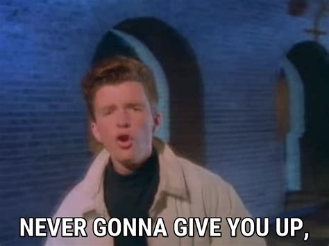 Never Gonna Give You Up lyrics Rick Astley song in images