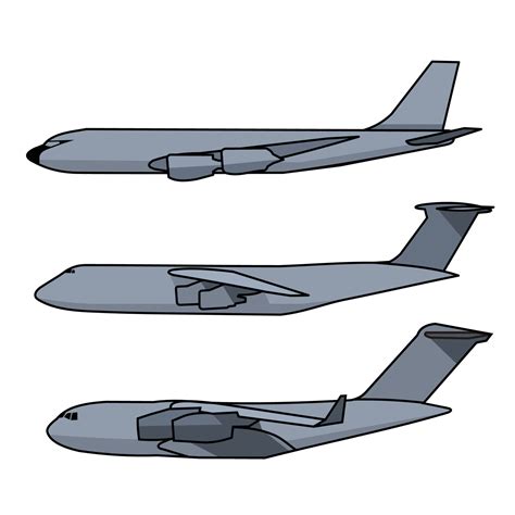 set of military big plane side view 6851379 Vector Art at Vecteezy