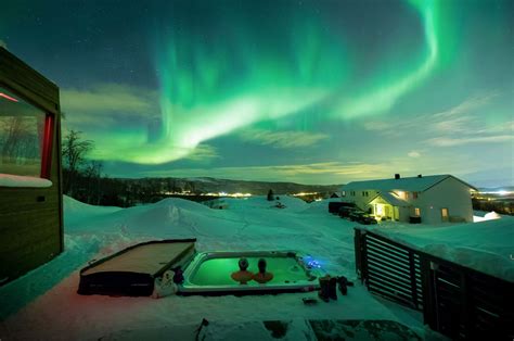 Aurora borealis holiday on Senja, Norway. Aurora Borealis Observatory ...