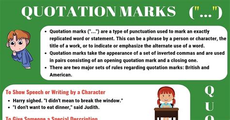 Quotation Marks: What Are They And When Do We Use Them? - 7 E S L