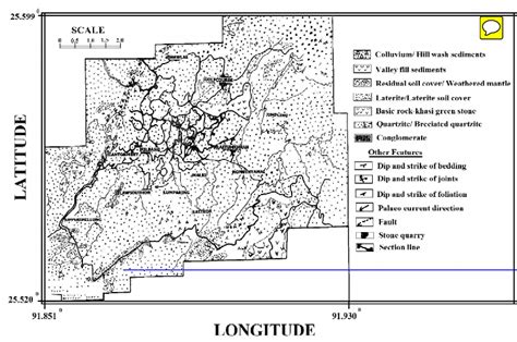 Geological map of Shillong City. | Download Scientific Diagram