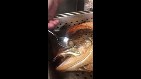 The only way to eat a salmon eye. - YouTube