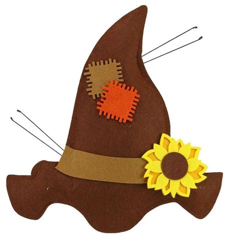 14" Felt Scarecrow Hat Fall Decor HA4029 | Scarecrow hat, Scarecrow ...