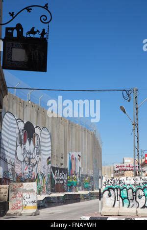 Graffiti on the Separation barrier / Peace wall in Bethlehem, Israel ...