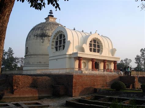 The Parinirvana Temple with the Parinirvana Stupa at Kushinagar, Uttar ...