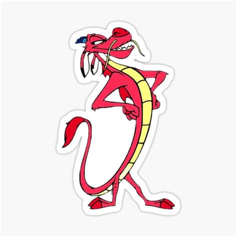 "Confident Mushu (Eddie Murphy)" Sticker for Sale by Thepodcave | Redbubble