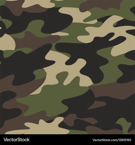 Seamless camouflage pattern military background Vector Image