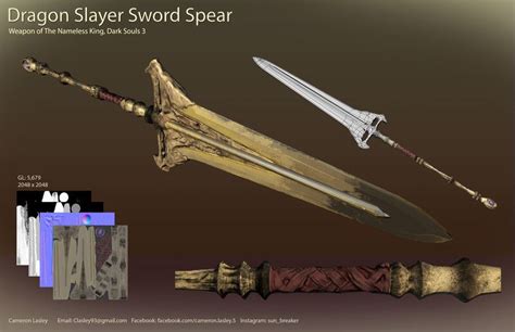 ArtStation - Dragon Slayer Sword Spear, Cameron Lasley | Spears weapon ...