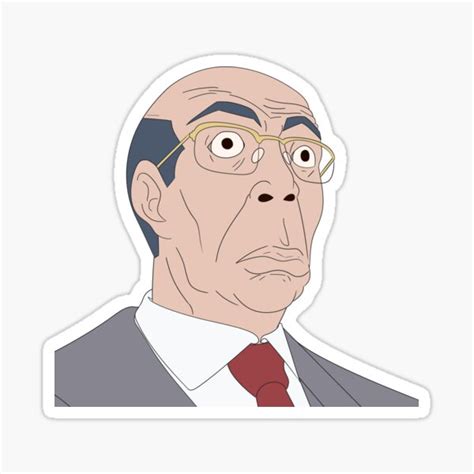 "Old Man Anime Meme Face" Sticker for Sale by Tan-g-Man | Redbubble