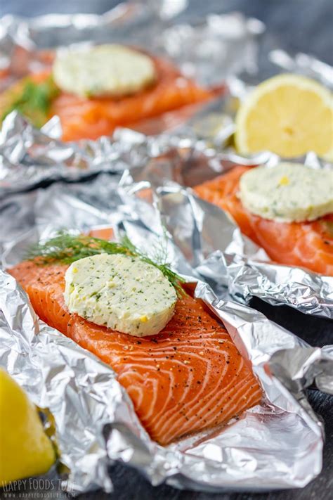 Grilled Salmon Foil Packets Recipe - Happy Foods Tube