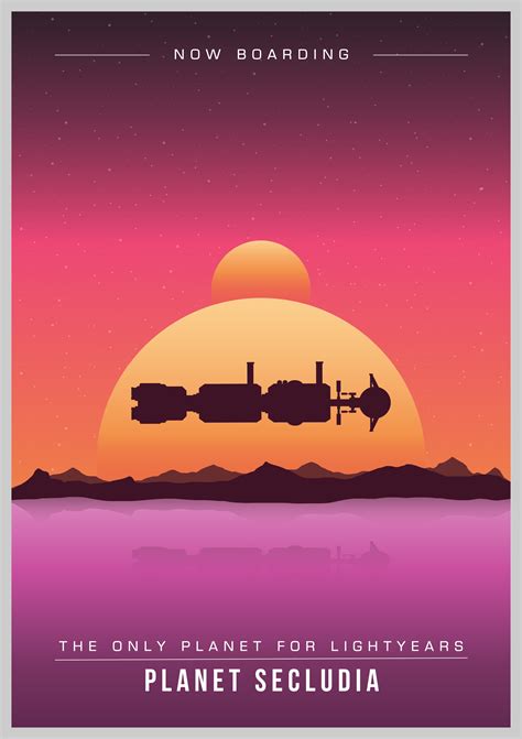 Mathew Maddison - Space age tourism poster - Planet Secludia