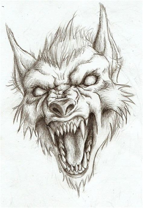 Werewolf drawing, Scary drawings, Art sketches