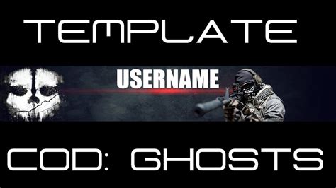 [FREE DOWNLOAD] BANNER TEMPLATE - Call of Duty Ghosts (PSD/JPG) - YouTube