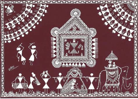 4.2: Devchauk&Lagnchauk Motif in Warli Art (Source:... | Download ...