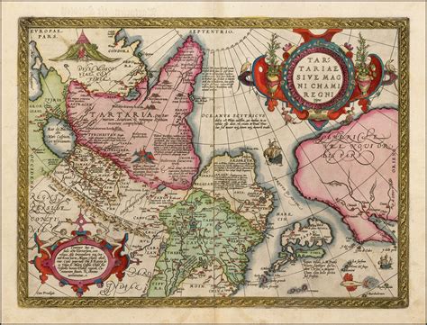 1598 Map of Tartaria | Vintage wall art, World map art, Antique maps