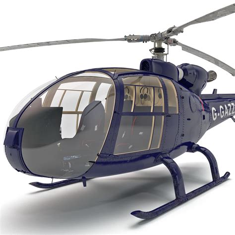 gazelle helicopter 3d model