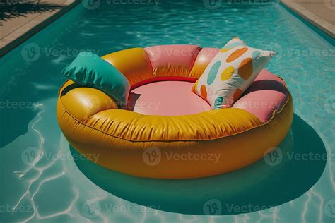 inflatable circle for relaxing in the pool, summer vacation 22080975 ...