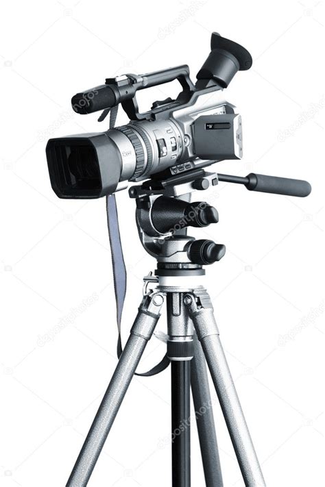 Professional camcorder on a tripod Stock Photo by ©smaglov 1312237