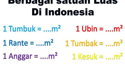 Mengenal satuan Luas Tumbuk, Rante, Anggar, Borong, Kesuk, Rakit ...