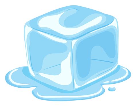 Piece of ice cube melting 295927 Vector Art at Vecteezy