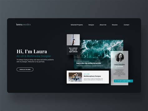 UX Designer Portfolio Website by Laura González on Dribbble