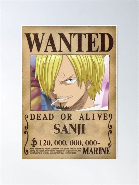 The Finest Wanted Sanji Poster Ever Designed (Update 2024)