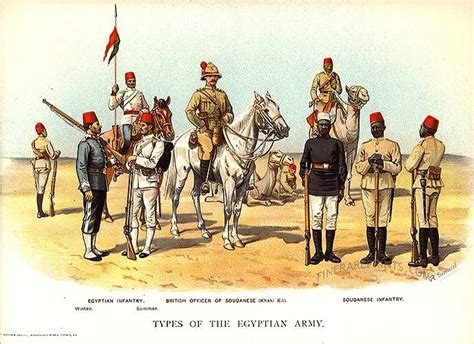 British; Troops of the Egyptian Army c.1900 by R.Simkin. These are the ...