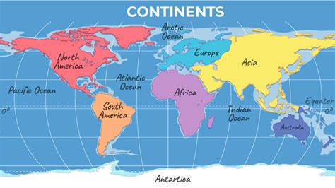 Map Of The World With 7 Continents - Goldie Georgeanna