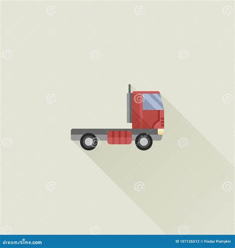 Truck Vector Icon Flat Style Stock Vector - Illustration of moving ...