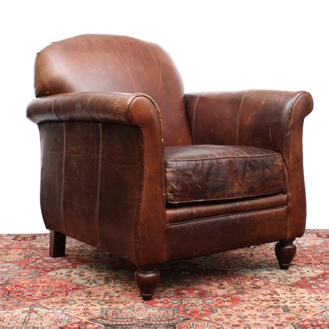 Brown Leather Club Chair by Bernhardt | EBTH