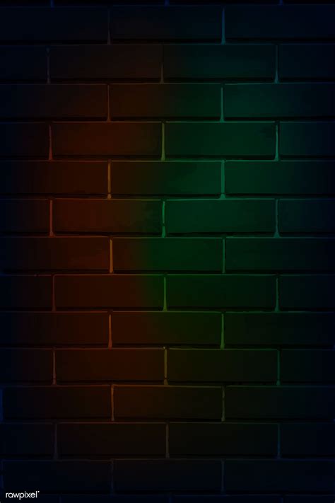 Brick wall in neon light vector | premium image by rawpixel.com ...